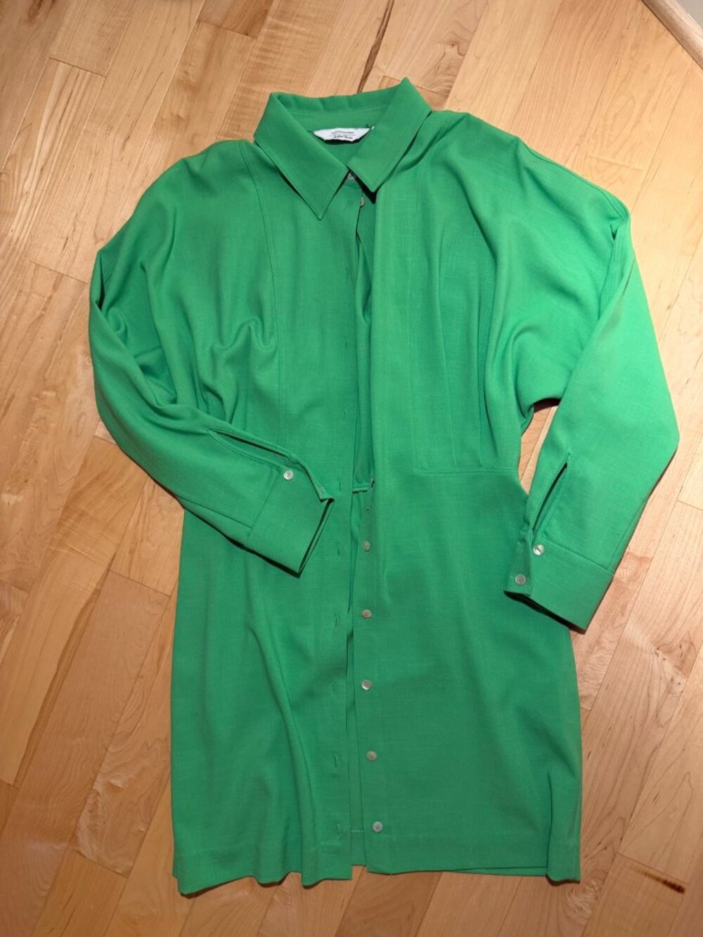 & Other Stories Green Button-Up Shirt — Size 10 (Like New)